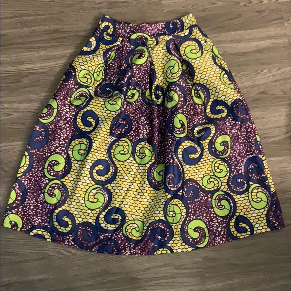 African print skirt